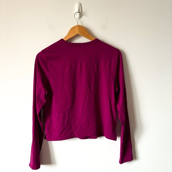 Lululemon Classic-Fit Cotton-Blend Long-Sleeve Shirt Magenta Purple Size 6 - Picture 6 of 6